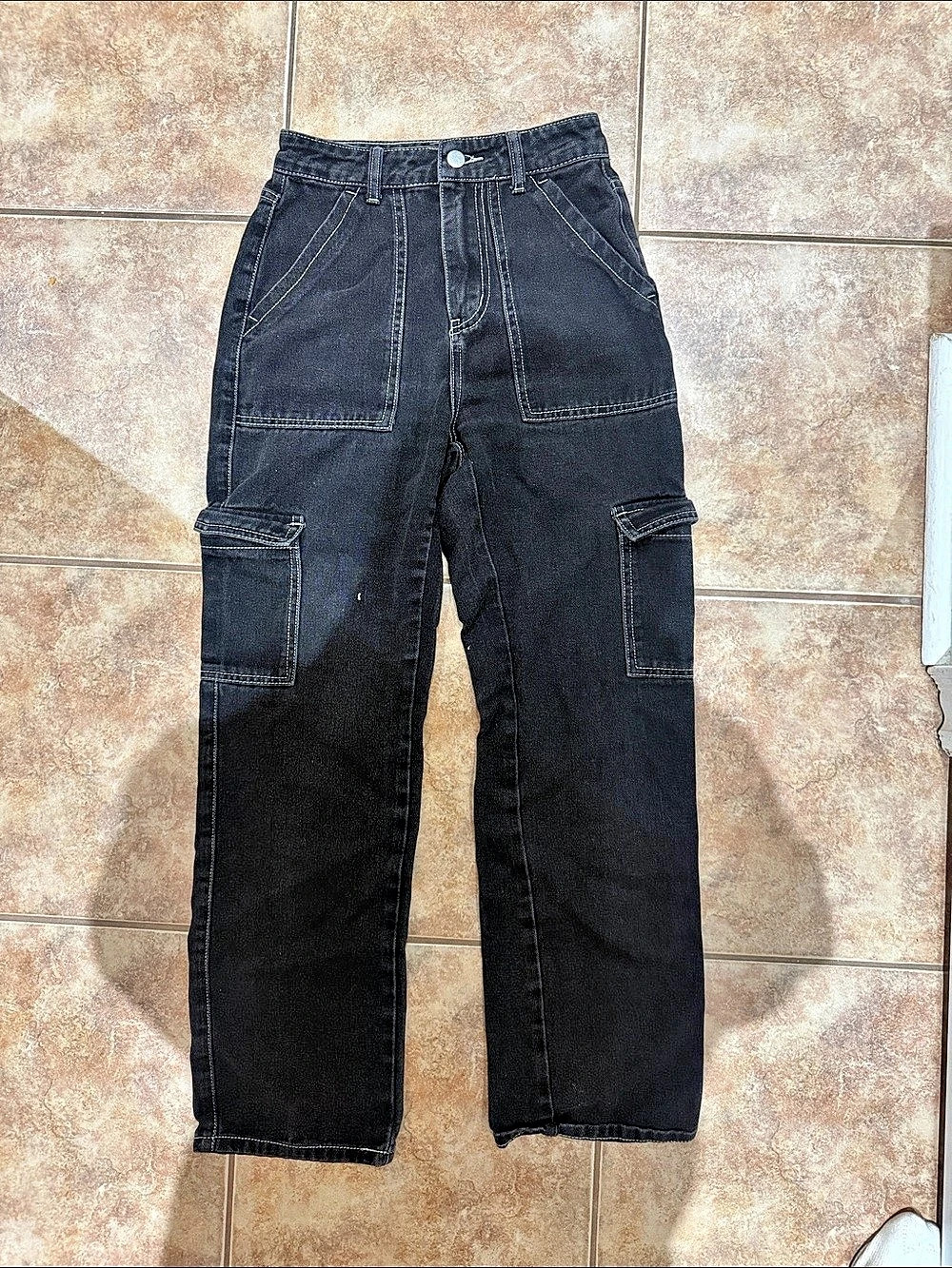 Black Cargo Jeans